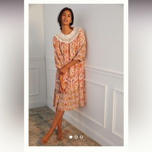 Anthropologie Floral Lace Lounge dress - Large